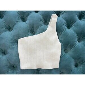 Aritzia Babaton Sculpt Knit One Shoulder Cropped  Tank